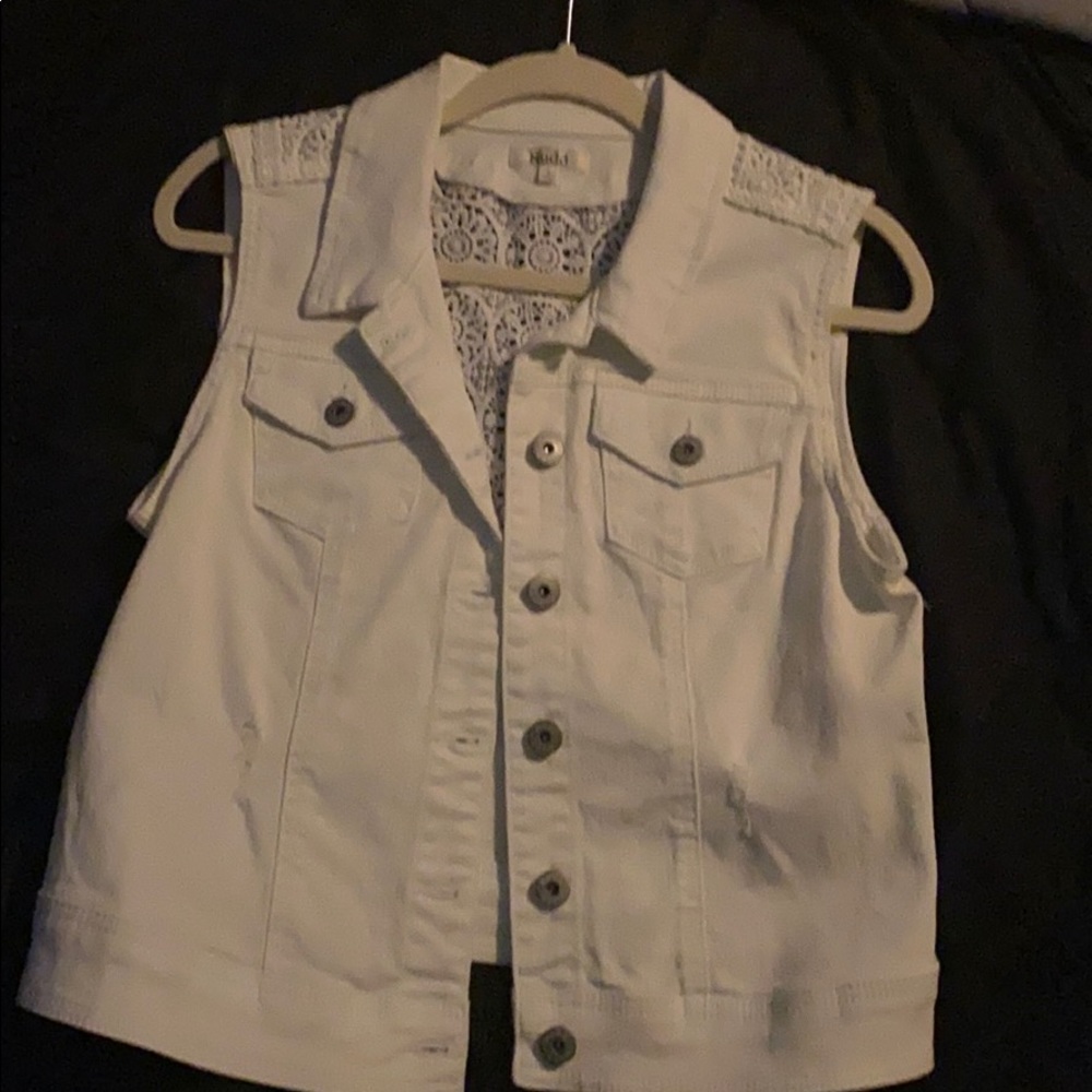 White jean jacket